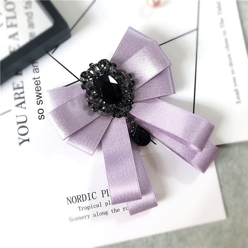 英伦风领花女白领职业日系JK水钻蝴蝶结女领结学生商务领口配饰品
