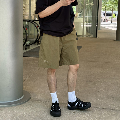 王几又松紧带速干运动短裤