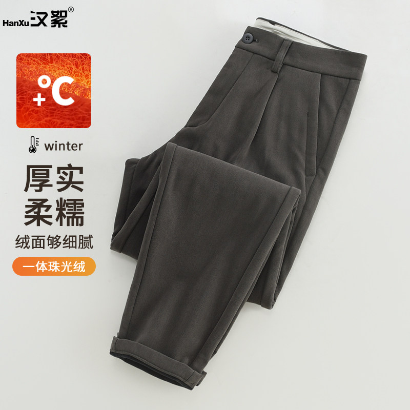 480G重磅细坑灯芯绒加绒休闲裤