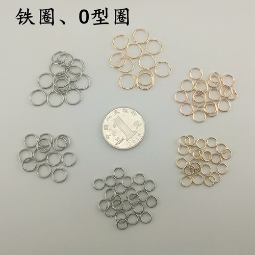 diy金银色圆圈项链吊坠扣