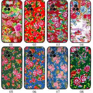 X60 U3x 适用vivo 18X 一加 S9e手机壳 东北大花布 GT2 曲屏版 魅族 realme iQOO Ace Neo3