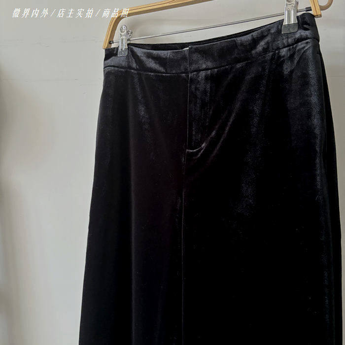 熙然2287堪比真丝质感高级垂软丝绒阔腿裤轻奢通勤百搭简约春秋