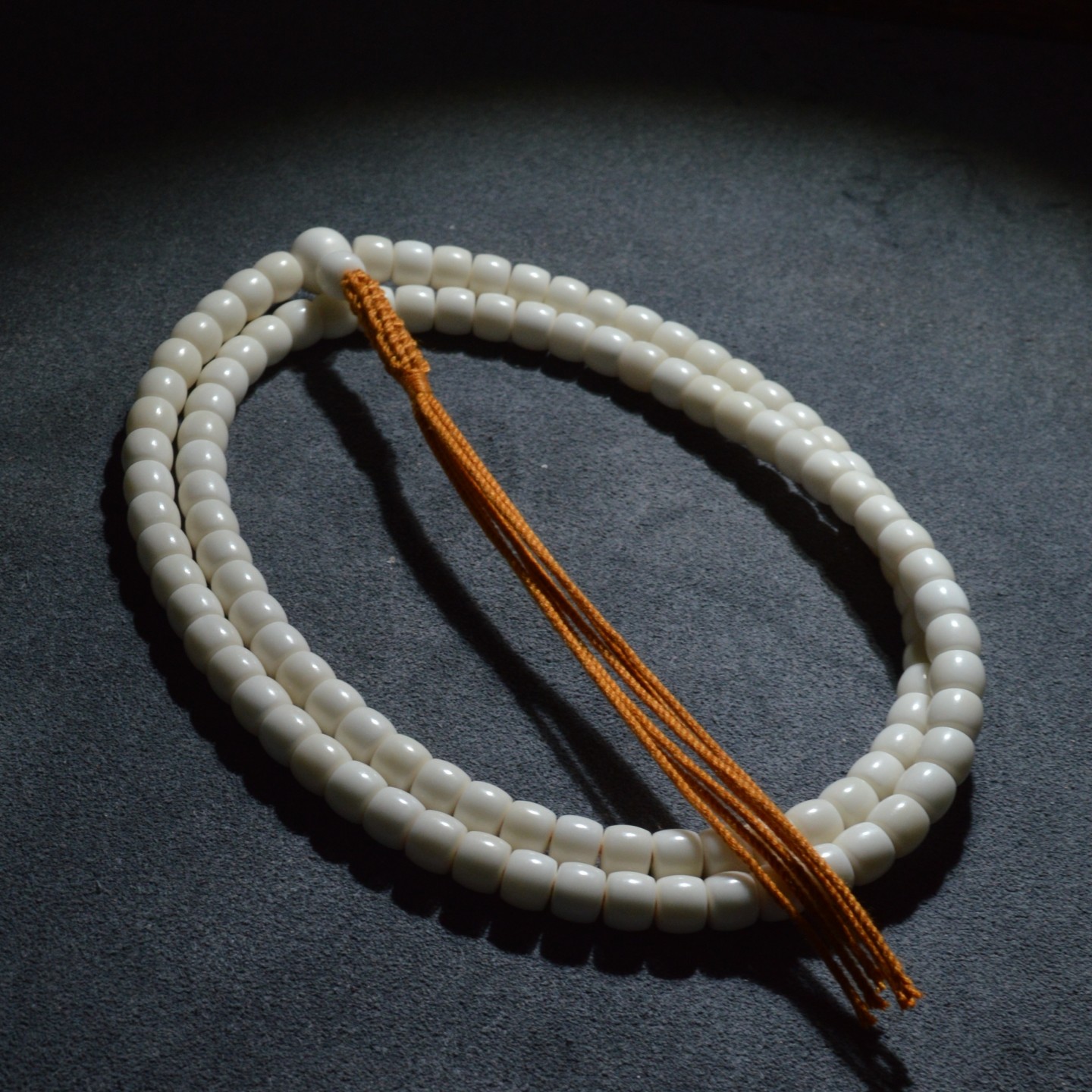 真白玉菩提108颗佛珠手串