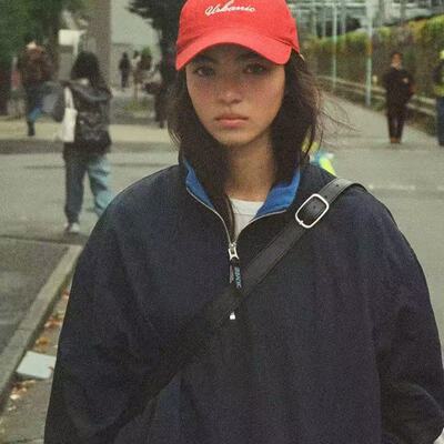 现货 urbanic30 复古宽松休闲立领半拉链 摇粒绒卫衣夹克外套女
