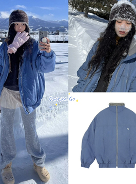 现货 nocontent 2024新款棉服 立领落肩户外休闲防水外套夹克女