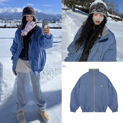 现货 nocontent 2024新款棉服 立领落肩户外休闲防水外套夹克女