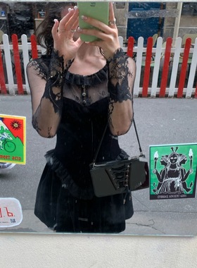 在途现货seooocookie 26春夏新款气质蕾丝花边领收腰天鹅绒连衣裙