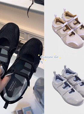 现货 Rockfish 25夏季新款拼色平底双根魔术贴带玛丽珍鞋芭蕾单鞋