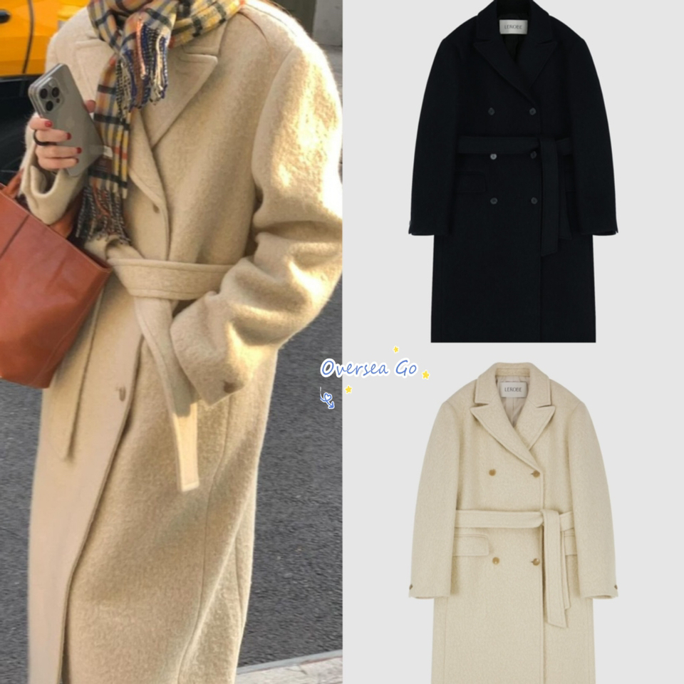 中长款羊毛呢大衣外套复古气质