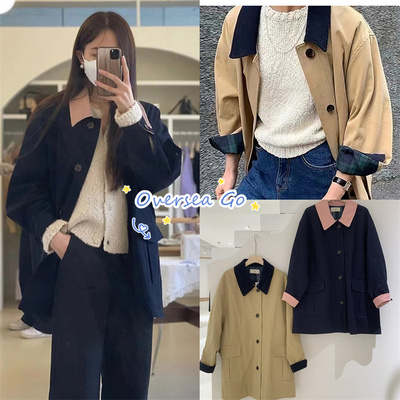 ModestMood翻领中长款外套