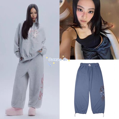 jennie同款星星字母卫裤休闲裤