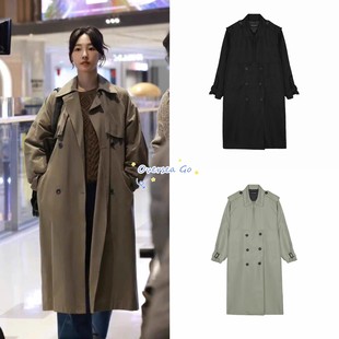 现货 nicknicole 2025秋冬新款 白百何同款  休闲翻领风衣外套女