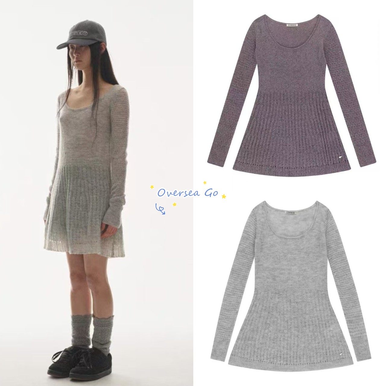 现货 coyseio 姜涩琪宁艺卓同款 纯色少女风修身大圆领针织连衣裙,女装/女士精品,连衣裙,淘宝优惠券,粉丝福利购,淘宝优惠卷