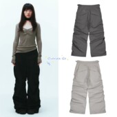 coyseio 裤 25秋季 现货 新款 机能风复古少女褶皱宽松工装 休闲裤 女