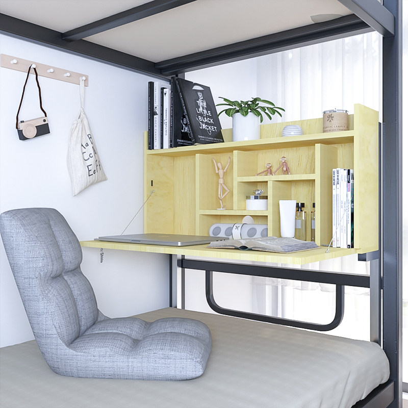 床上电脑桌腾空书桌笔记本电脑桌宿舍神器写字桌懒人桌子学生书架