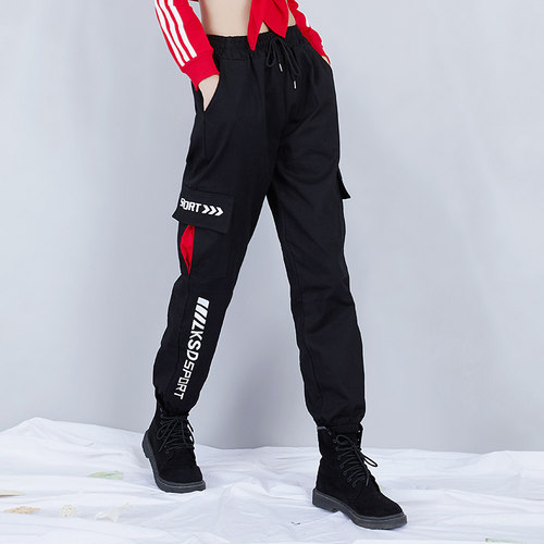 束脚长裤工装裤潮毒宽松