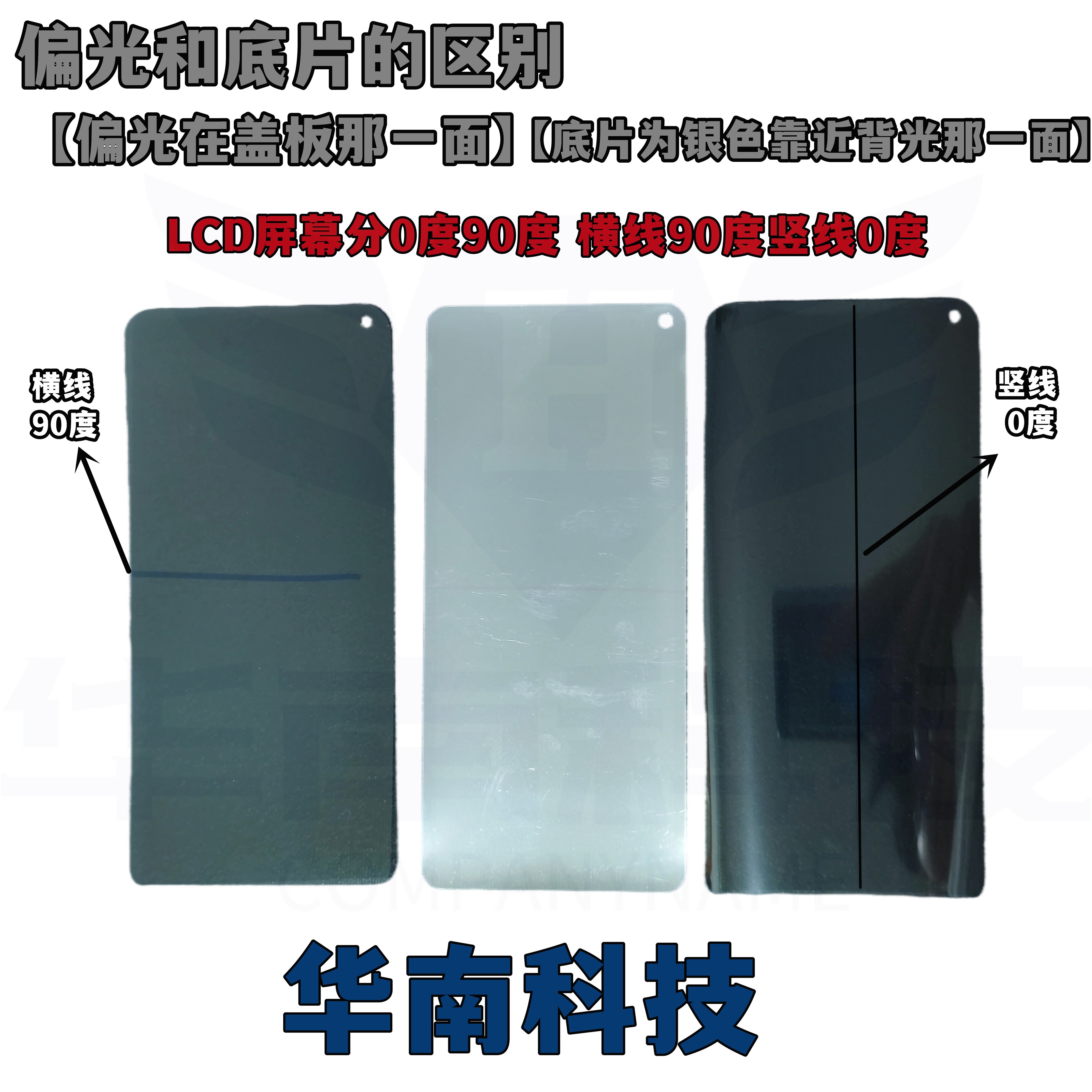 偏光适用于红米NOTE12 液晶屏幕总成偏光片底片