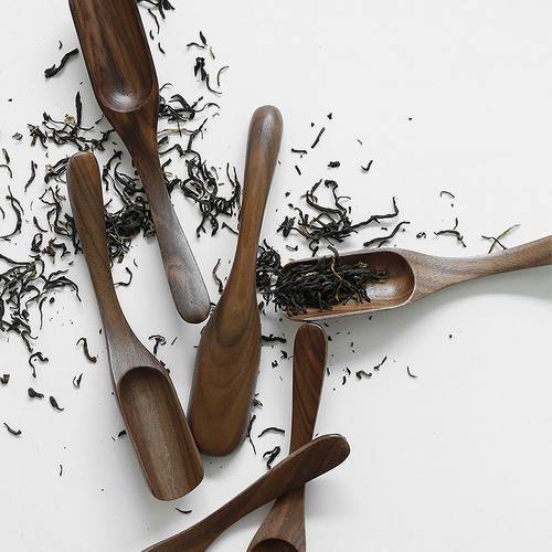 胡桃木茶匙单只茶勺咖啡豆小勺子