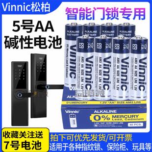 Vinnic松柏5号电池LR6 AM3玩具鼠标门锁剃须刀碱性1.5V电池