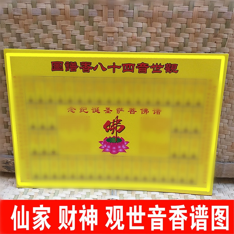 包邮硬卡纸香谱烧香图解