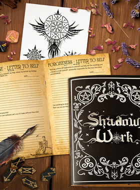 新款影子之书日志本仪式祭祀记事本塔罗记录本笔记本冥想哥特风手