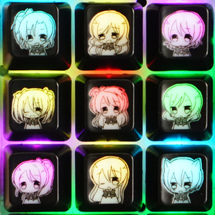Lovelive 透光键帽 us个性 动漫 题材 来图定制 机械键帽 keycap