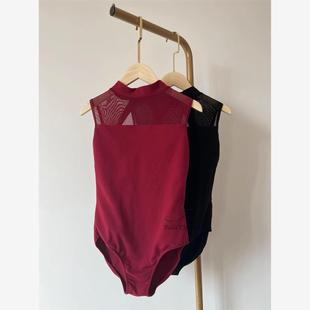 小立领芭蕾舞蹈练功服韵律服舍宾形体艺术体操连体服成人女高领