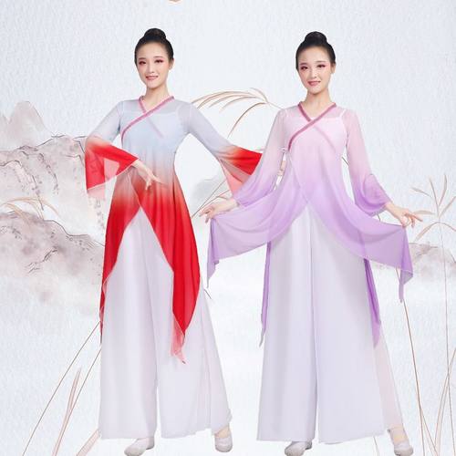 古典舞蹈服女身韵纱衣新