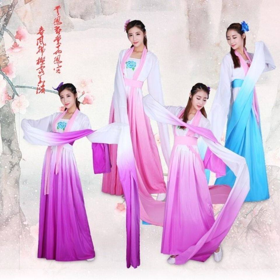 古典汉服舞蹈演出服女古装/舞姬姝姜妹姜甄嬛传惊鸿舞服装水袖舞