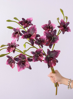 仿真花欧式 卡特兰 油画婚庆摆件布景家居客厅软装饰工程花艺假花