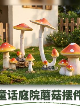 仿真景观蘑菇摆件卡通户外花园装饰庭院园林景区植物造景雕塑
