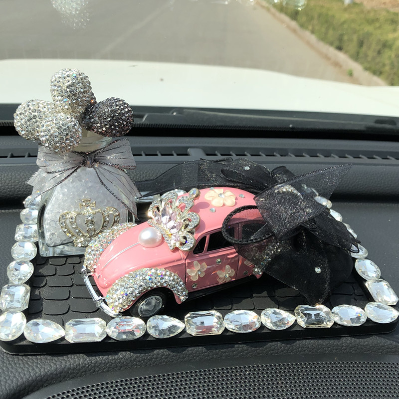 水钻小汽车模型车载摆件装饰用品
