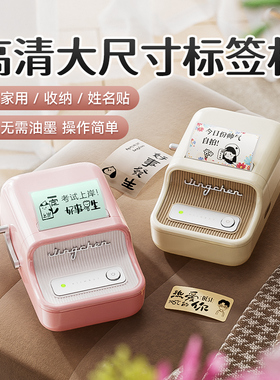 精臣B21家用透明大标签打印机多功能可连手机蓝牙便携式手持热敏姓名贴纸便签食品彩色防水小型pro智能标签机