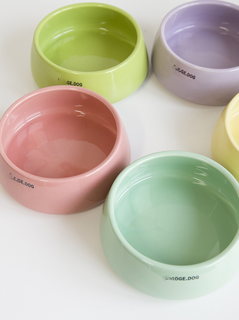 韩国同款陶瓷宠物碗大型宽底座防打翻狗碗猫咪饮水盆生骨肉饭盆