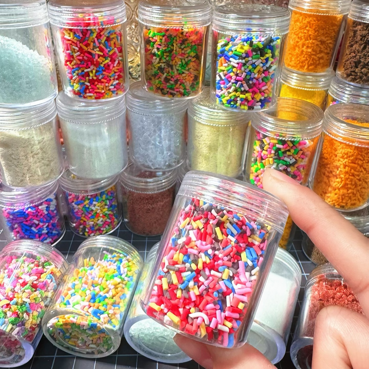 Diy超轻粘土仿真食玩材料 糖拉冰沙糖粉巧克力碎花生碎椰蓉面包糠