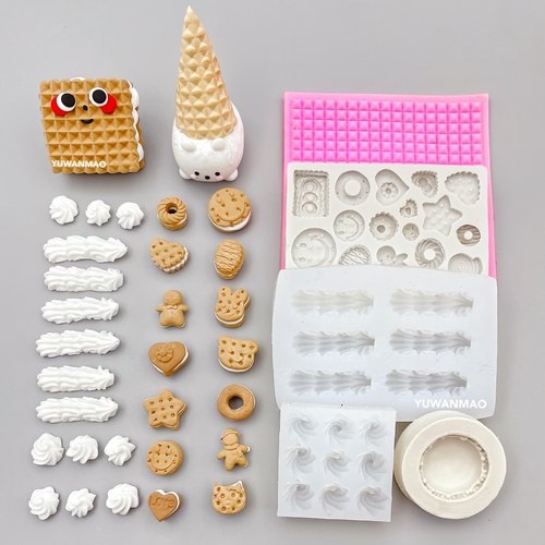 食玩超轻冰淇淋华夫饼甜点粘土