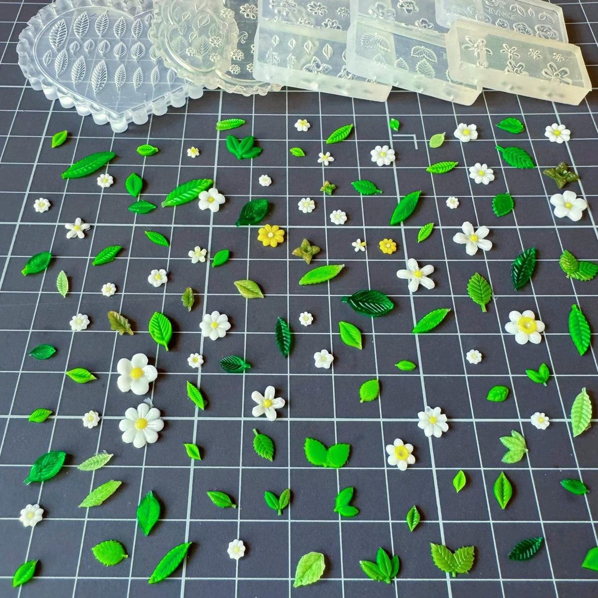 微缩食玩迷你叶子小花硅胶模具