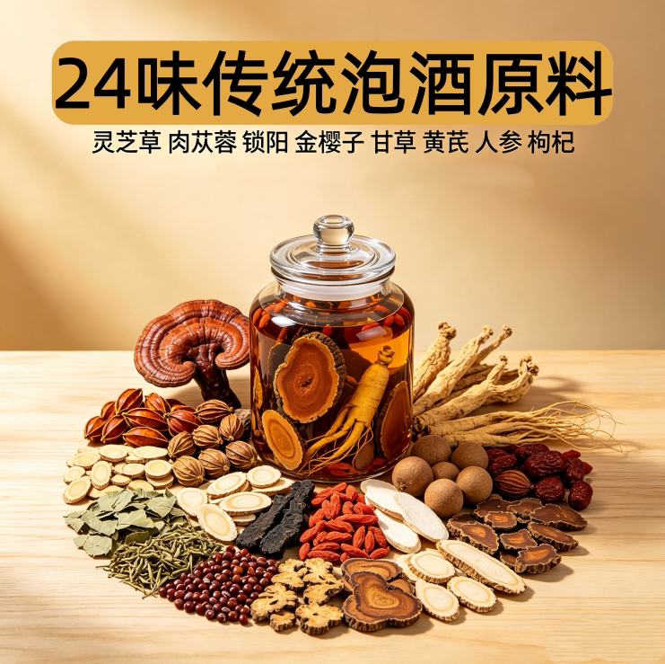 男士24味十全滋补泡酒料人参
