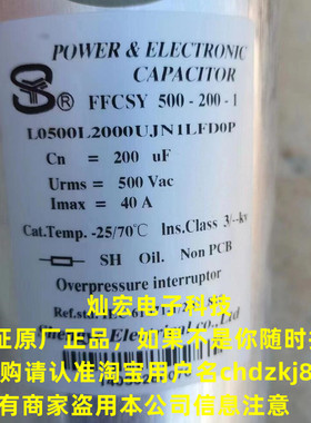 代理高频交流滤波电容FFC1SY 500-133 L0500F1330UJN1EFJ2P