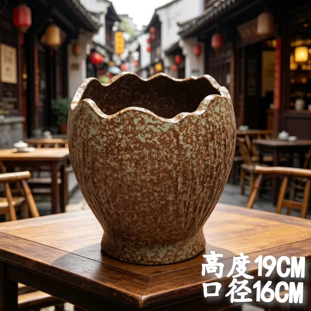 宜兴紫砂盆粗陶罐多肉植物绿植盆栽花器陶艺大号保龄球仙人柴烧