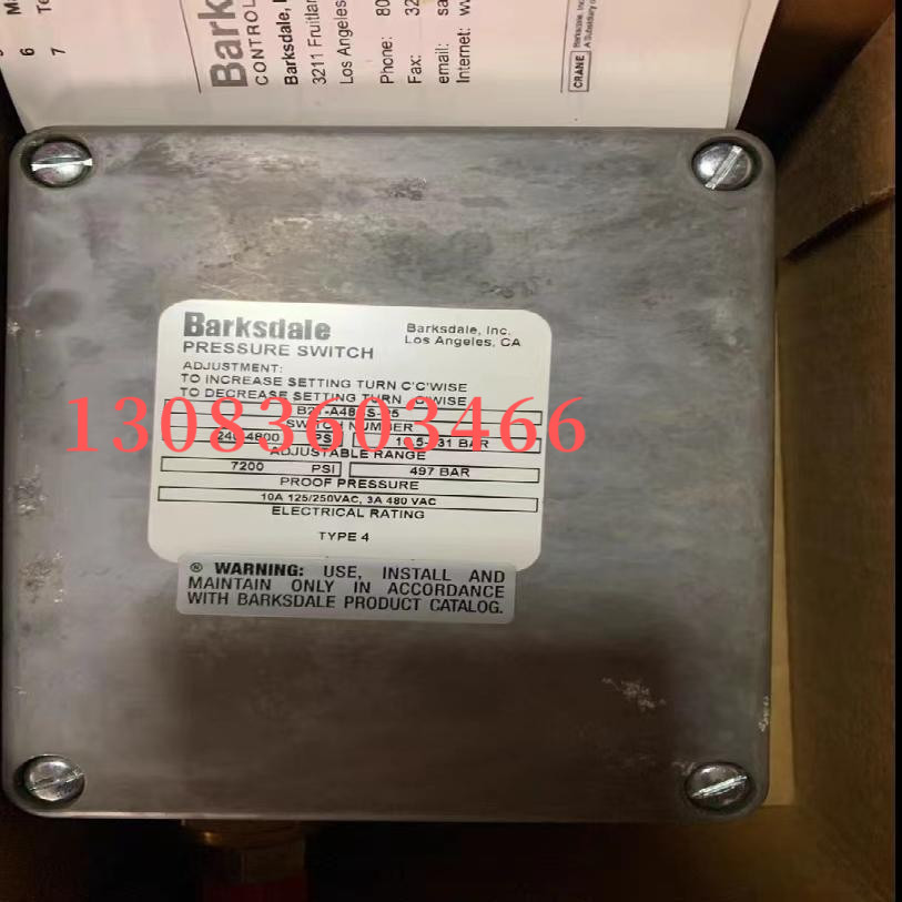 巴士德压力开关 B2T-A48SS-P5