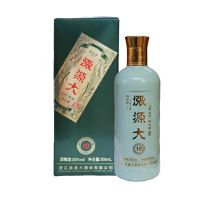 余姚产涨源大10年窖藏绿豆烧酒50度500ml高度酒瓷瓶礼盒装酒宴请