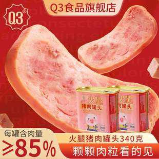 即食户外食品 三明治火锅可搭配 Q3火腿猪肉罐头340g 6罐装