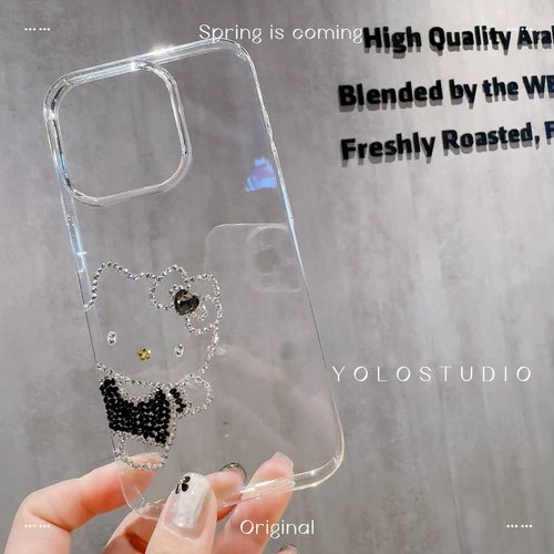 高级黑白闪钻16Prokitty猫手机壳