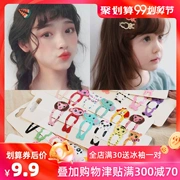 雅 Kẹp tóc màu kẹo in lưới đỏ Hàn Quốc dễ thương tiara kẹp tóc hoạt hình màu clip clip nhỏ - Phụ kiện tóc