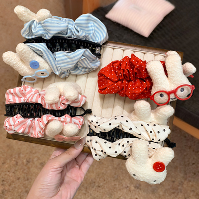 可爱米菲兔大号香蕉夹女2025新款后脑勺马尾夹巨显发量百搭发夹子