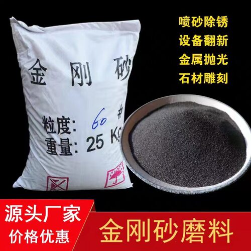 喷砂机专用沙金刚砂喷砂除锈磨料金属抛光亮黑砂耐磨金刚砂铜矿砂