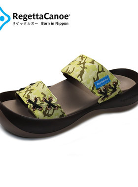 Regettacanoe芮佳达夏季男士凉鞋迷彩拖鞋外穿厚底潮流沙滩大船鞋