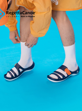 Regettacanoe男鞋夏季凉鞋男士休闲沙滩鞋日系运动潮拖鞋防滑厚底