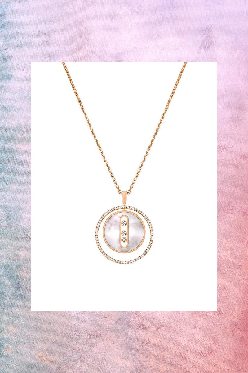 messika 10834-pg专柜正品简约女士代购xingyun18k玫瑰金吊坠项链